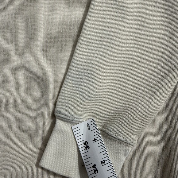 Vintage‎ Norm Thompson Polo Shirt Men's Large Beige Banded Waist Pockets - Picture 6 of 9